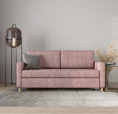 Диван-кровать, ширина 160 см, ткань Palermo Ash Rose