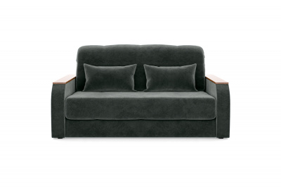 Диван-кровать, ширина спального места 140 см, ткань Сенсей (Scratch resistance) Black Onyx