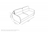 Диван-кровать, ширина 180 см, ткань Сенсей Milk