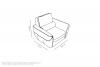 Кресло, ткань Noel Beige